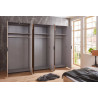 Armoire adulte style industriel 300 cm chêne/graphite Cherbourg