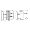 Armoire adulte style industriel chêne/graphite Cherbourg