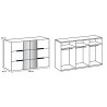 Armoire adulte style industriel chêne/graphite Cherbourg