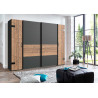 Armoire adulte style industriel 272 cm marron/graphite Nashville