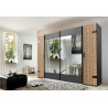 Armoire adulte style industriel 272 cm marron/graphite Nashville