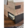 Lit adulte style industriel marron/graphite Nashville