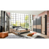 Chambre adulte style industriel marron/graphite Nashville