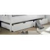 Tiroir de lit contemporain en pin massif blanc (lot de 2 ) Emerick