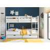 Tiroir de lit contemporain en pin massif blanc (lot de 2 ) Emerick