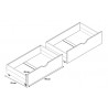 Tiroir de lit contemporain en pin massif blanc (lot de 2 ) Emerick