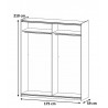 Armoire adulte moderne 175 cm chêne artisan Penelope