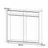 Armoire adulte moderne 218 cm chêne artisan Penelope