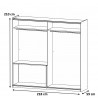 Armoire adulte moderne 218 cm chêne artisan Penelope I
