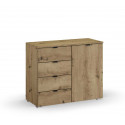 Commode adulte moderne chêne artisan 1 porte/4 tiroirs Penelope