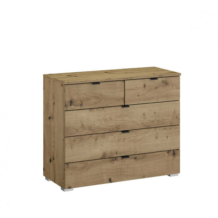 Commode adulte moderne chêne artisan 5 tiroirs Penelope