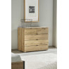 Commode adulte moderne chêne artisan 5 tiroirs Penelope
