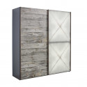 Armoire adulte industrielle gris marbré Teddy