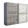 Armoire adulte industrielle gris marbré Teddy