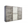 Armoire adulte industrielle gris marbré Teddy