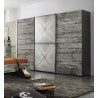 Armoire adulte industrielle gris marbré Teddy