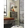 Commode industrielle 8 tiroirs gris marbré Teddy