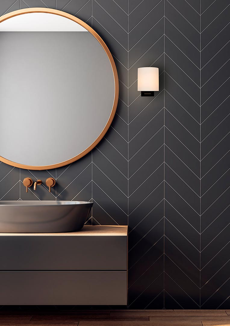 Applique murale pour miroir de salle de bain en bois cubique Personality