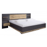 Chambre adulte moderne gris foncé/chêne Houston