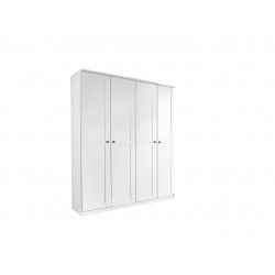 Armoire adulte blanche 181 cm style campagne Rosemarie