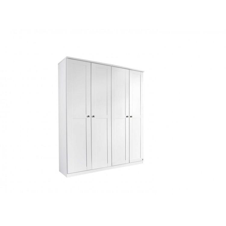 Armoire adulte blanche 181 cm style campagne Rosemarie