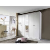 Armoire adulte blanche 181 cm style campagne Rosemarie