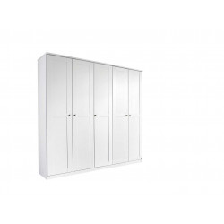 Armoire adulte blanche 226 cm style campagne Rosemarie