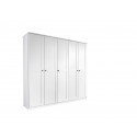 Armoire adulte blanche 226 cm style campagne Rosemarie