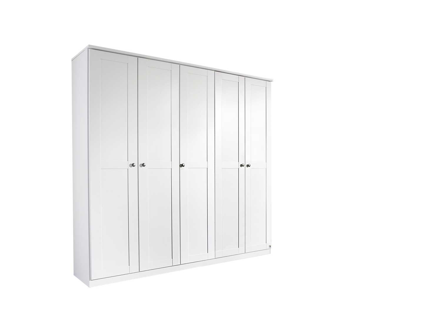 Armoire adulte blanche 226 cm style campagne Rosemarie