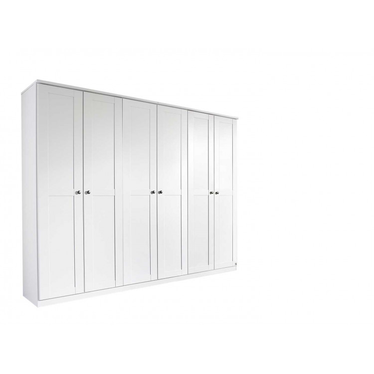 Armoire adulte blanche 271 cm style campagne Rosemarie