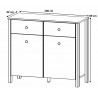 Commode adulte blanche style campagne Rosemarie