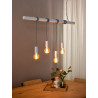 Suspension industrielle 4 lampes Ewan