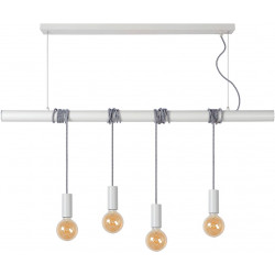 Suspension industrielle 4 lampes Ewan