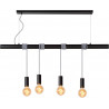 Suspension industrielle 4 lampes Ewan