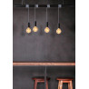 Suspension industrielle 4 lampes Ewan