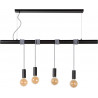 Suspension industrielle 4 lampes Ewan