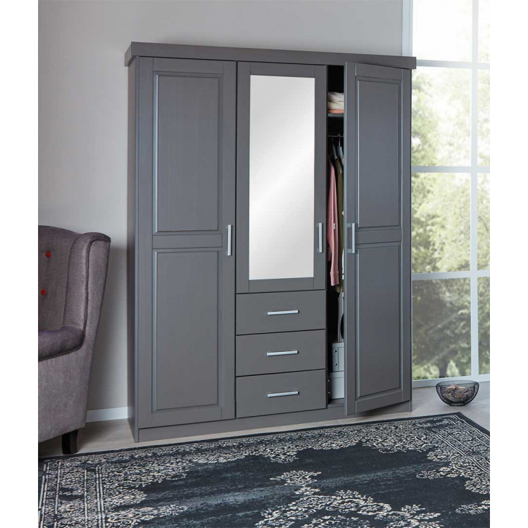 Armoire adulte contemporaine gris foncé Alwin