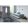 Armoire adulte contemporaine gris foncé Alwin