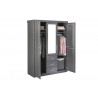 Armoire adulte contemporaine gris foncé Alwin