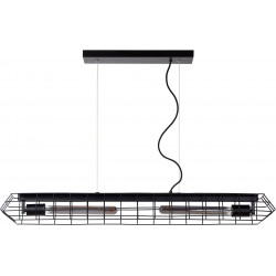 Suspension industrielle noire 2xE27 Stella