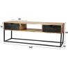 Meuble TV industriel en bois d'acacia et métal Céline