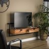 Meuble TV industriel en bois d'acacia et métal Julie