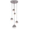 Suspension industrielle 5 lampes rondes Pauline