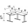 Bureau d'angle assis-debout électrique Lorenzo