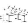 Bureau d'angle assis-debout électrique Lorenzo