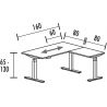 Bureau d'angle assis-debout électrique Lorenzo