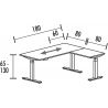 Bureau d'angle assis-debout électrique Lorenzo