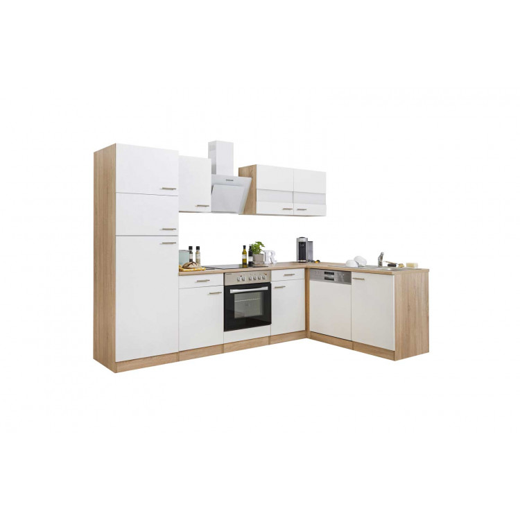 Cuisine d'angle équipée complète contemporaine 280 cm Esterelle