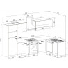 Cuisine d'angle équipée complète contemporaine 310 cm Esterelle