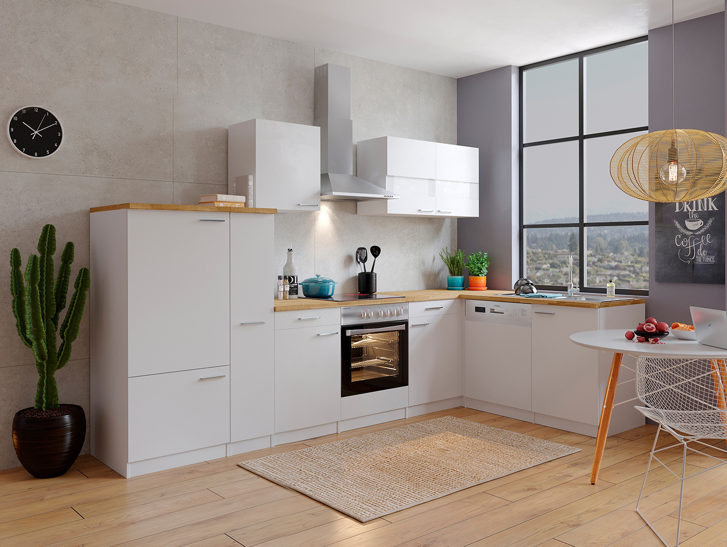 Cuisine d'angle complète contemporaine 310 cm Montego